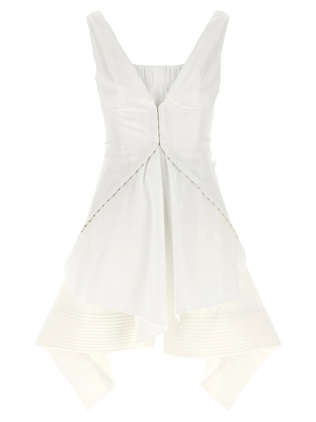 Alexander McQueen White Cotton Short Dress