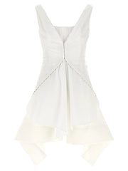 Alexander McQueen White Cotton Short Dress