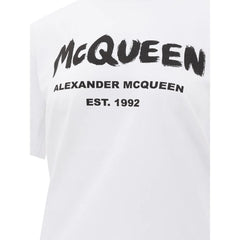 Alexander McQueen White Cotton T-Shirt - 36 - T-Shirts