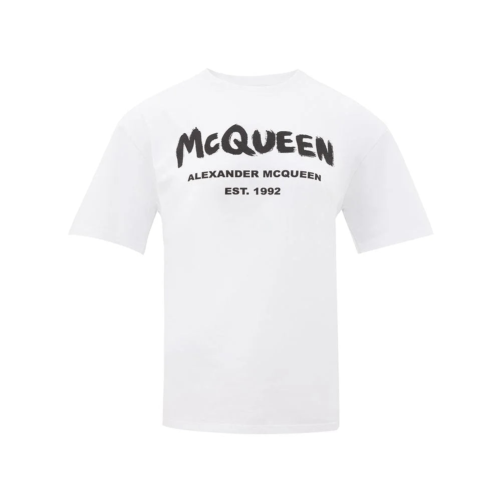 Alexander McQueen White Cotton T-Shirt - 36 - T-Shirts