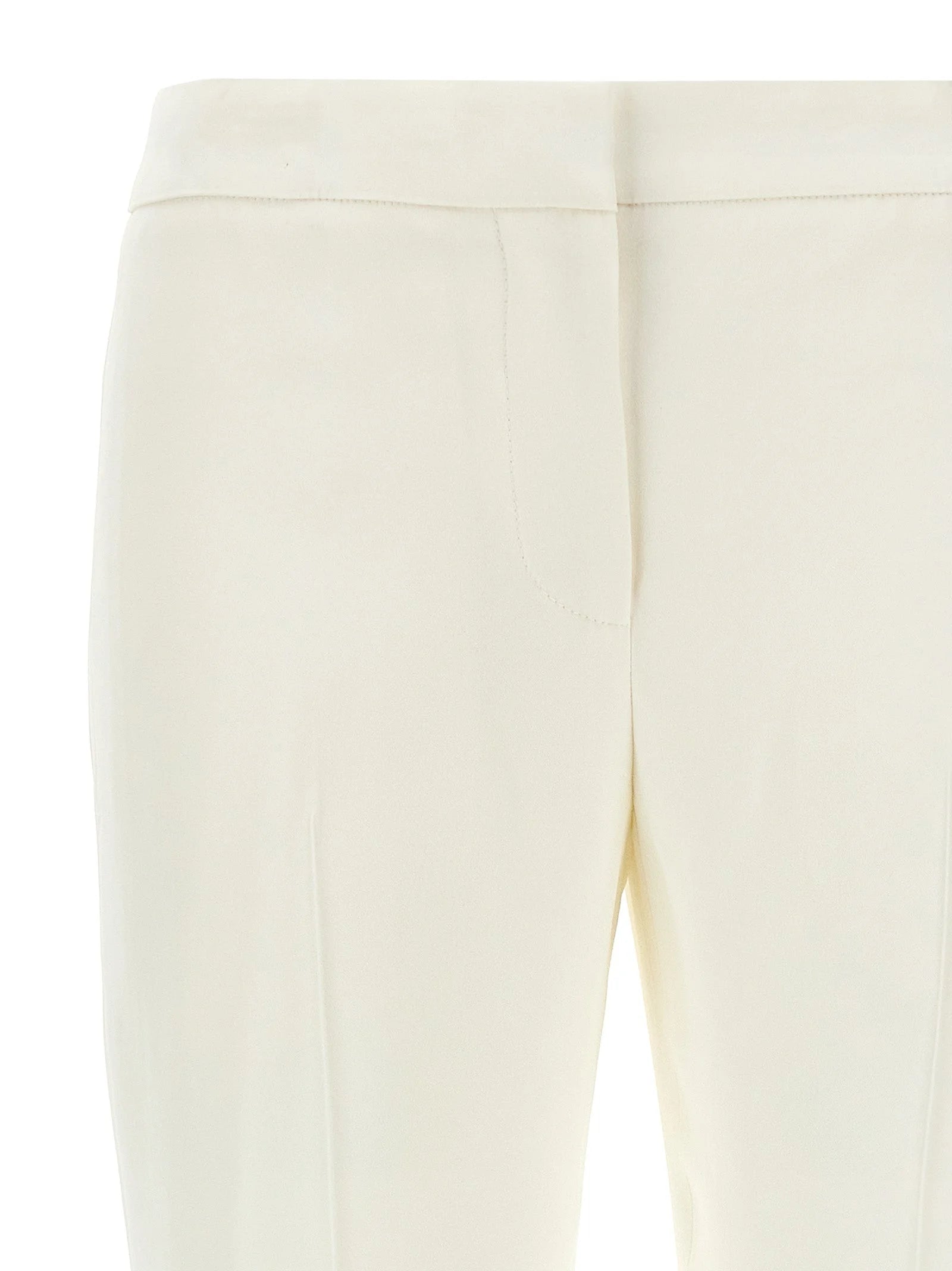 Alexander McQueen White Viscose Casual Pants - IT44