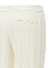 Alexander McQueen White Viscose Casual Pants - IT44