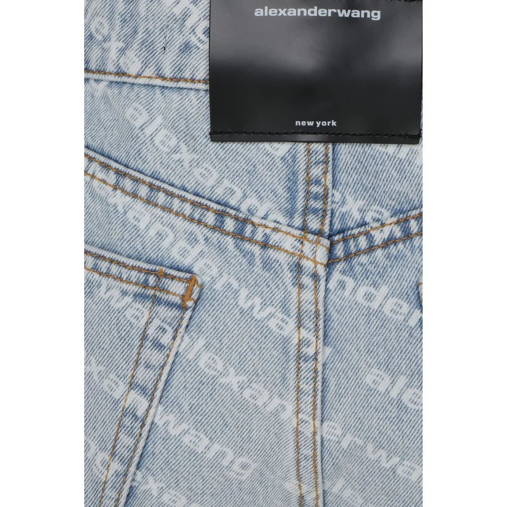 Alexander Wang Blue Cotton Bermuda Shorts