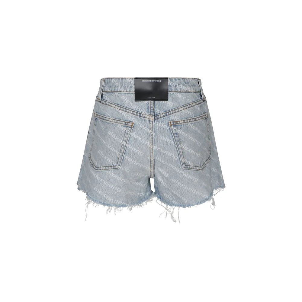 Alexander Wang Blue Cotton Bermuda Shorts