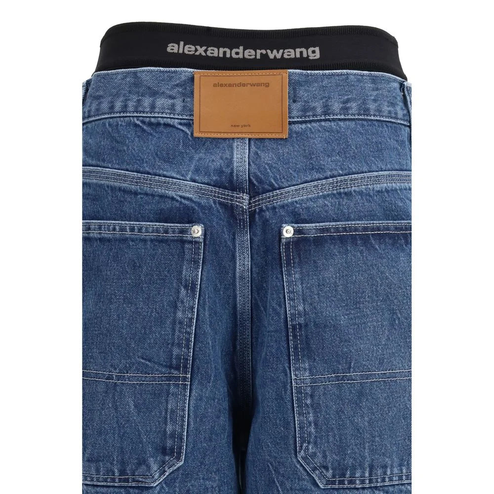 Alexander Wang Blue Cotton High-Waisted Jean