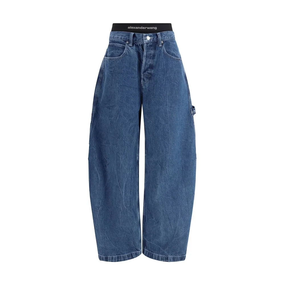 Alexander Wang Blue Cotton High-Waisted Jean