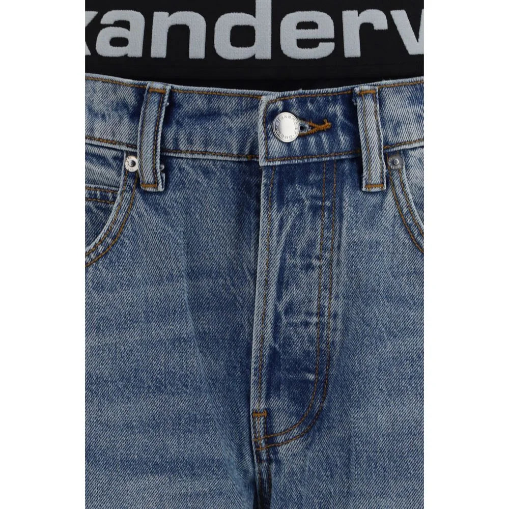 Alexander Wang Blue Cotton Relaxed Fit Jeans