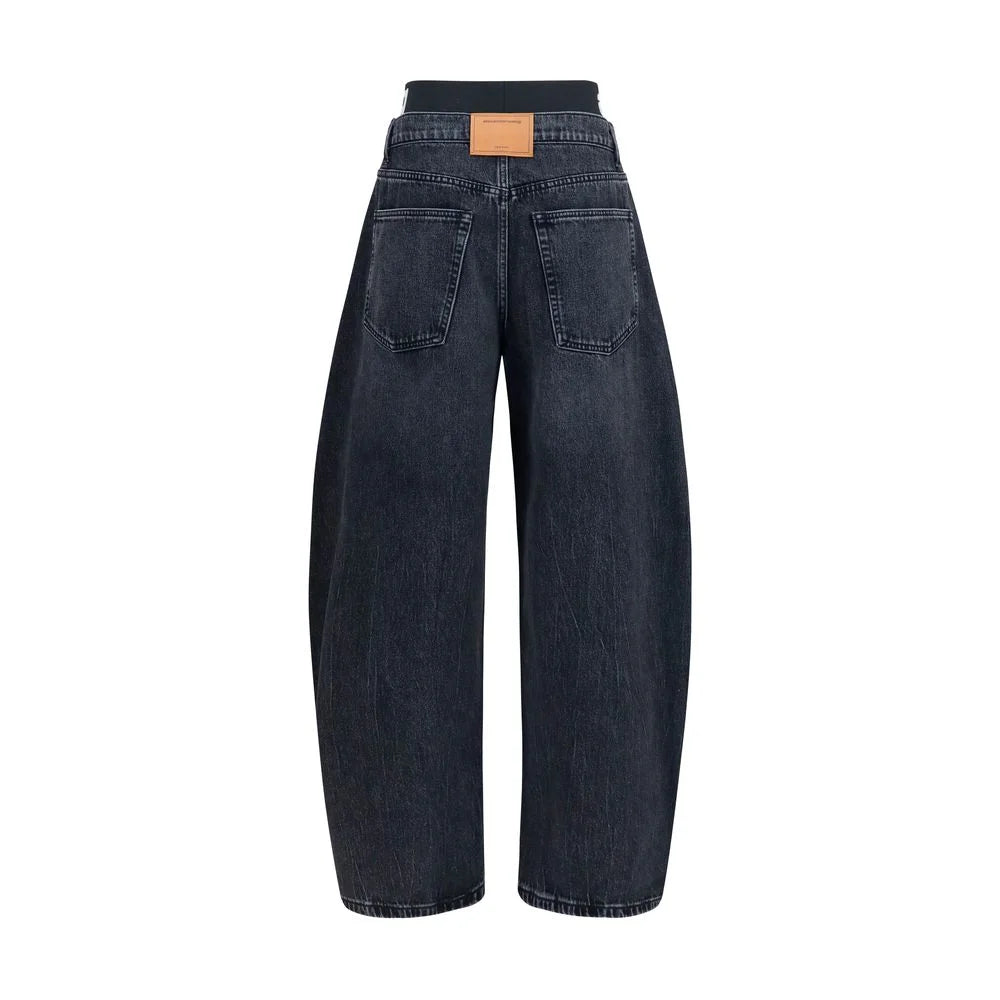 Alexander Wang Gray Cotton Relaxed Fit Jeans