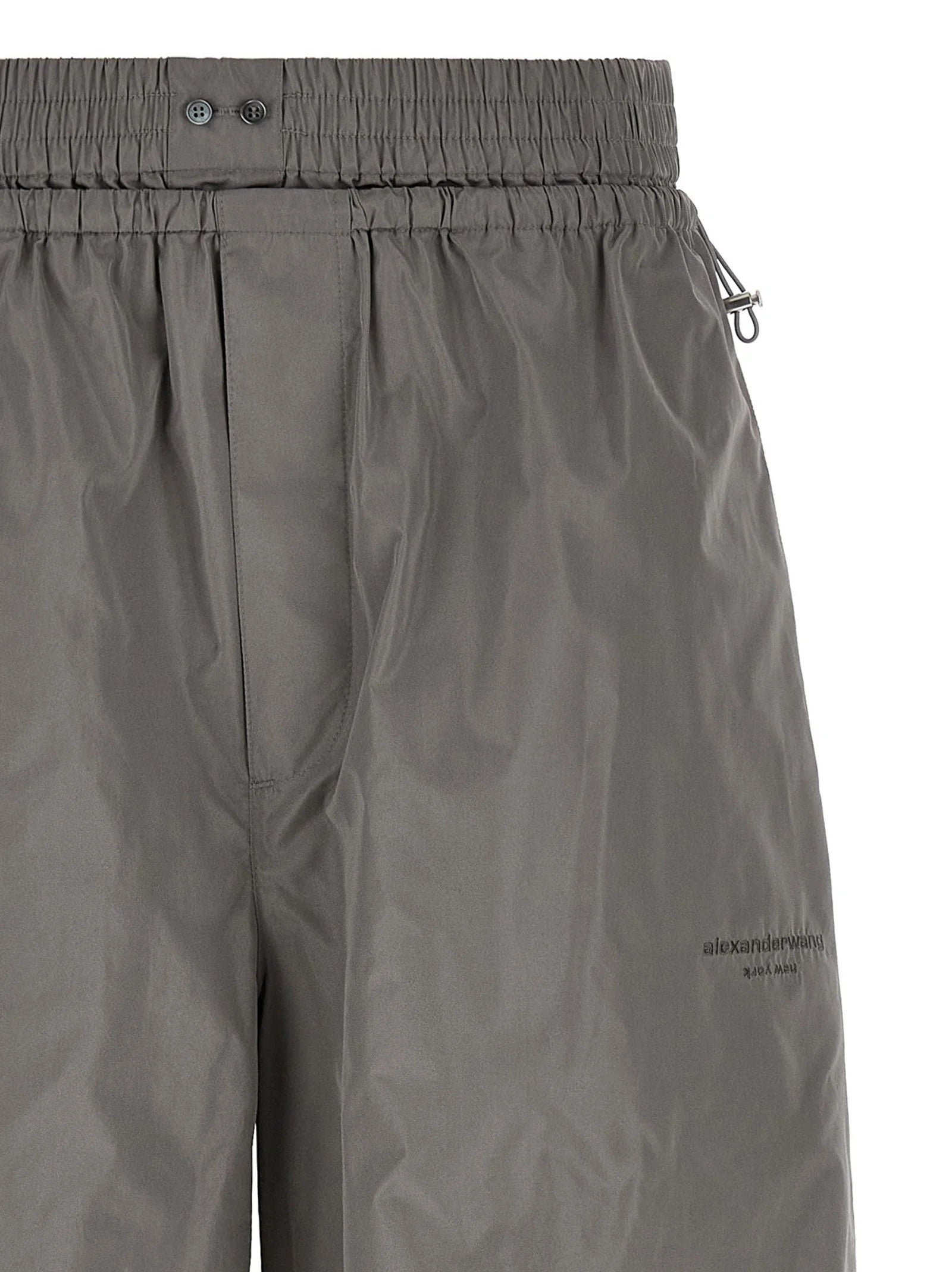 Alexander Wang Gray Polyester Athletic Pants