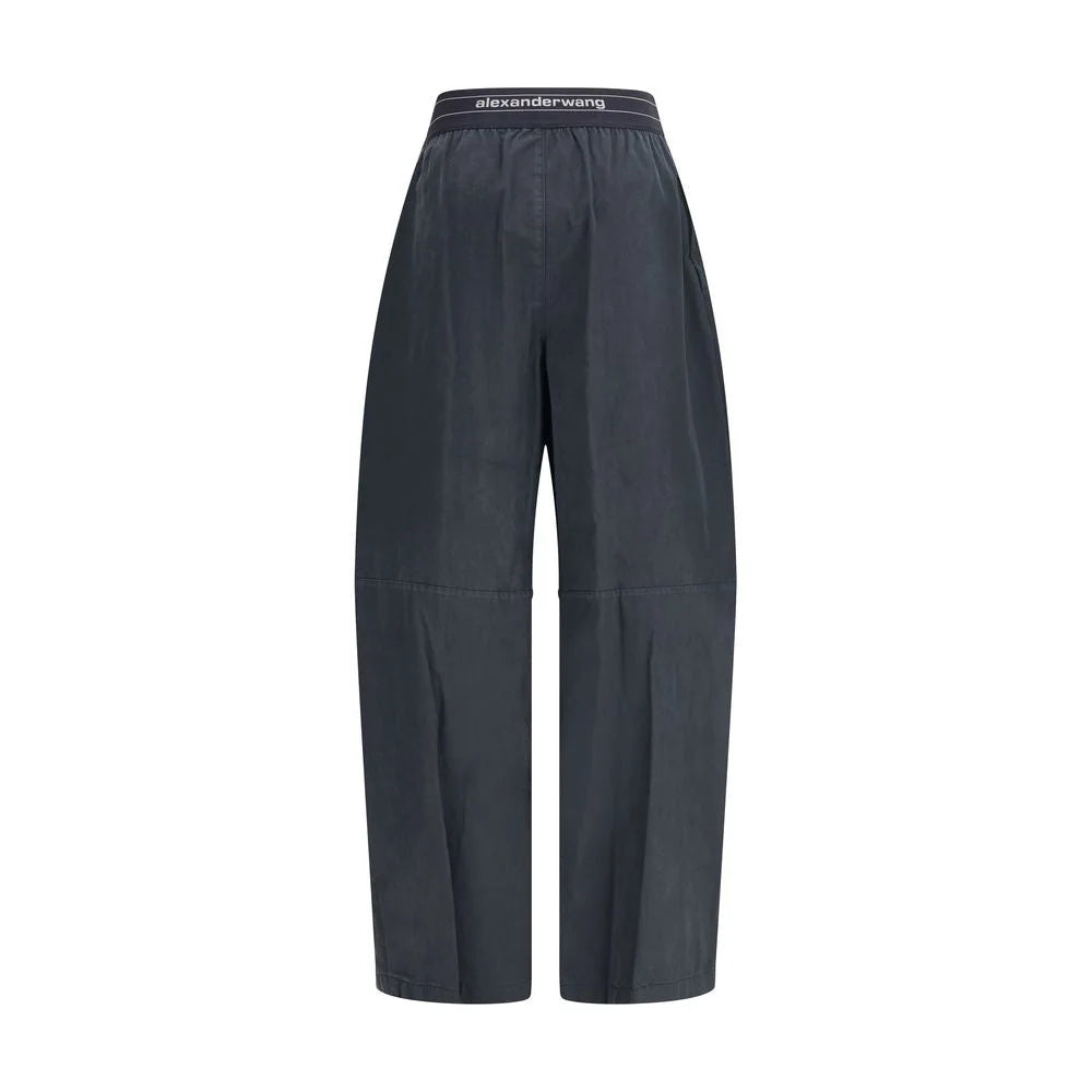 Alexander Wang Trousers with elastic waistband and contrasting jacquard logo - Trousers