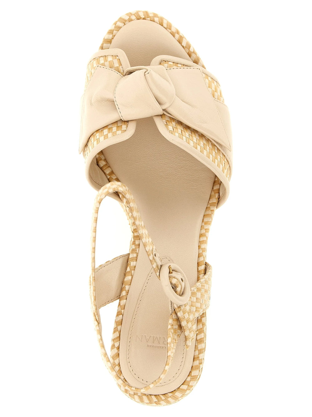 Alexandre Birman Beige Cowhide Stiletto Heel Sandals