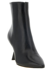 Alexandre Birman Black Calfskin Ankle Boots - EU37/US7