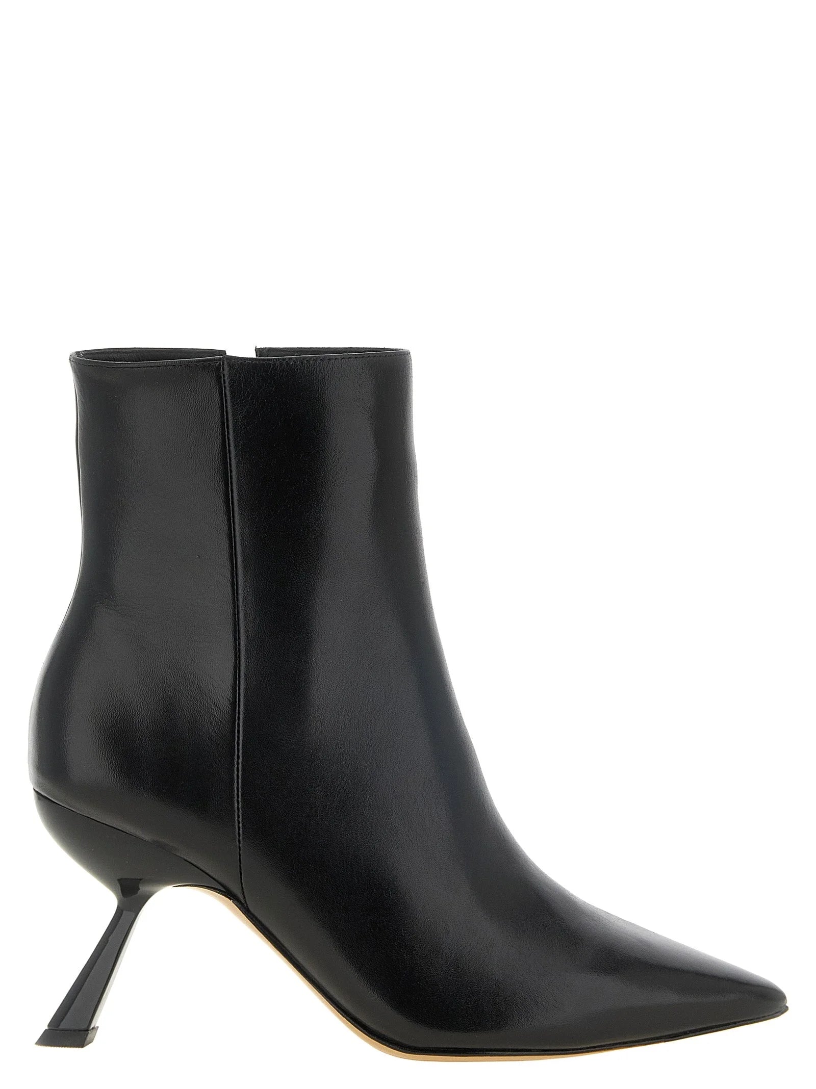 Alexandre Birman Black Calfskin Ankle Boots - EU37/US7