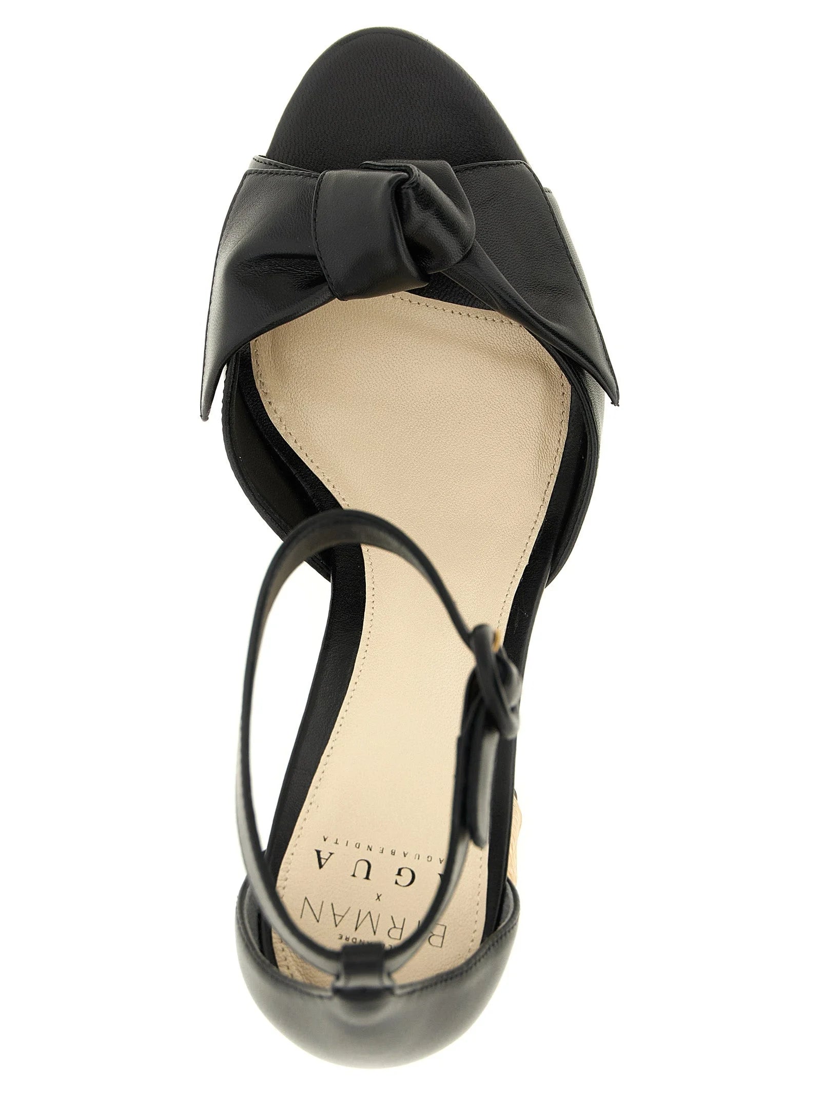 Alexandre Birman Black Cowhide Stiletto Heel Sandals