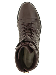 Alexandre Birman Purple Calfskin Lace-Up Boots - EU37/US7