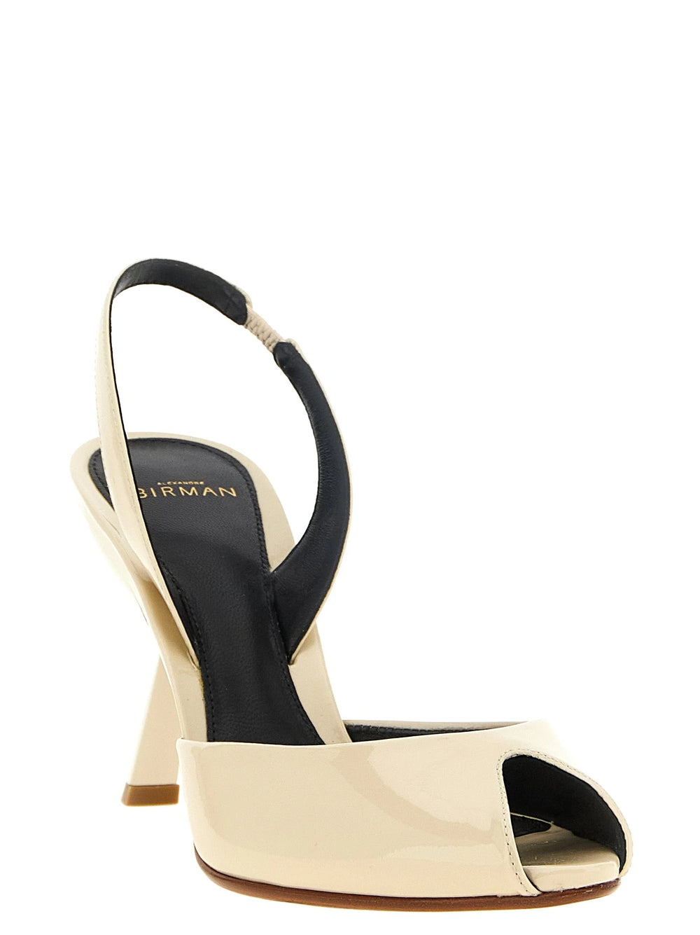 Alexandre Birman White Calfskin Mid Heel Pumps - EU37/US7