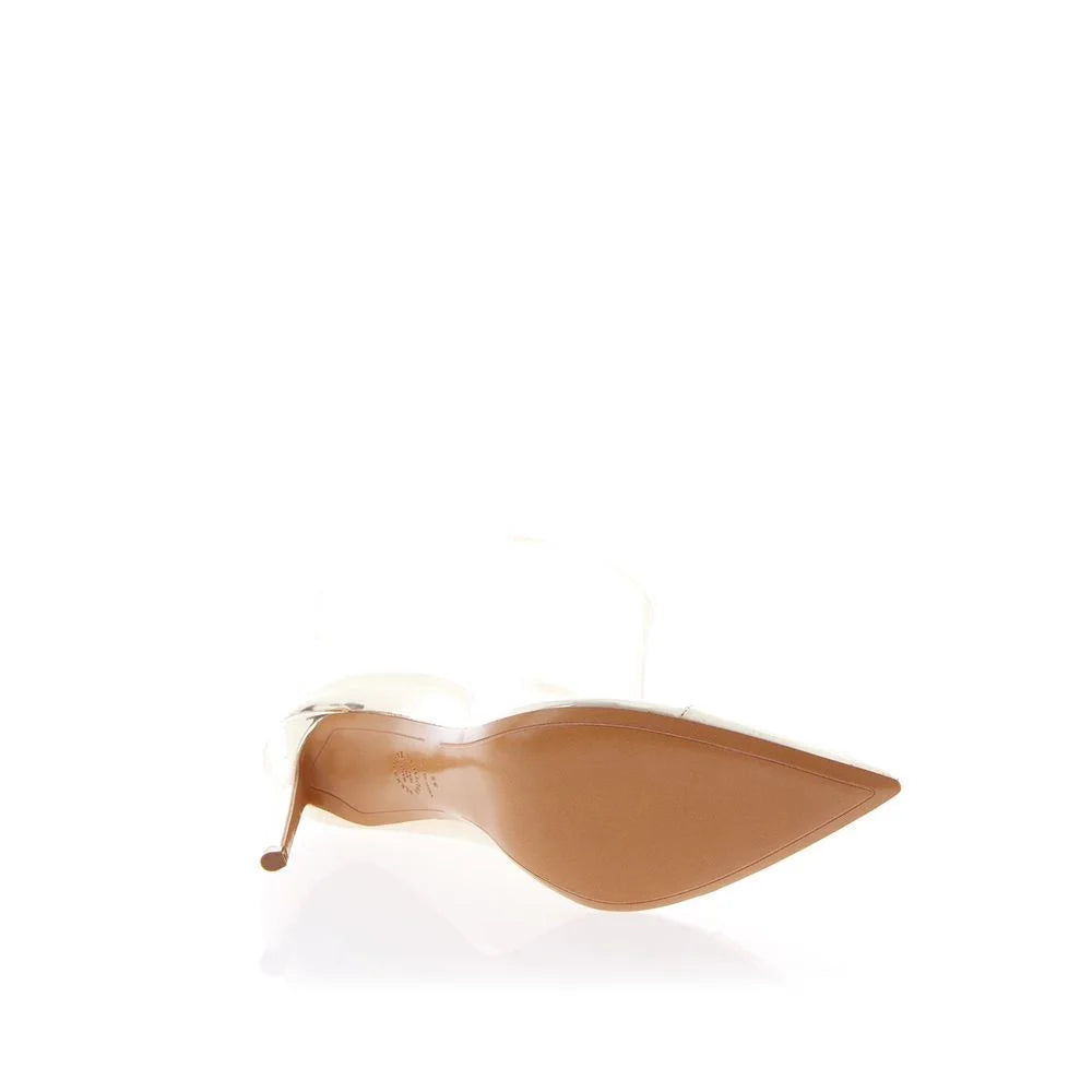 Detail shot of the interior branding and high-quality sole craftsmanship of the Alexandre Vauthier ankle boot.