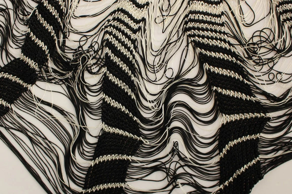 Alice Palmer White Black Knitted Assymetrical Skirt - Skirts