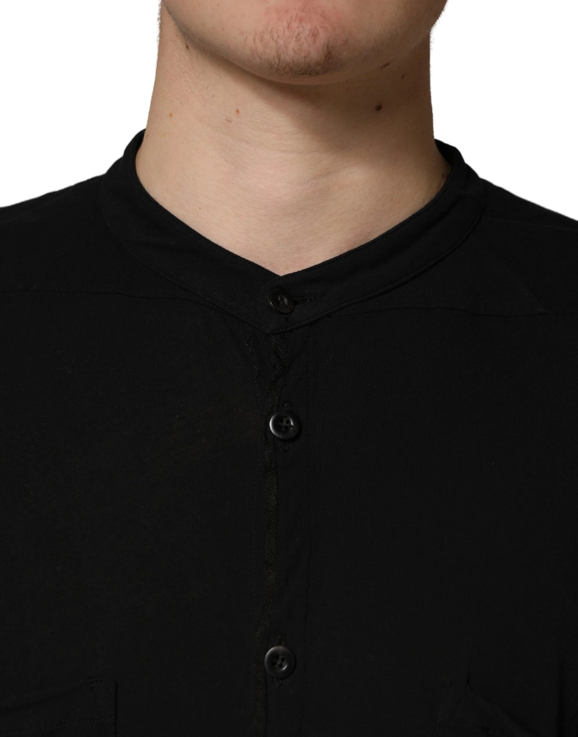 Allude Black Button Down Long Sleeves Men Cardigan Sweater - S