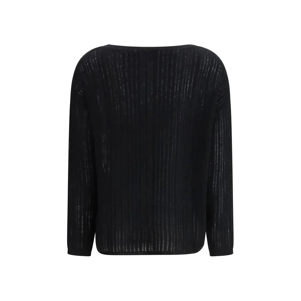 Allude Black Cashmere Cashmere Sweater