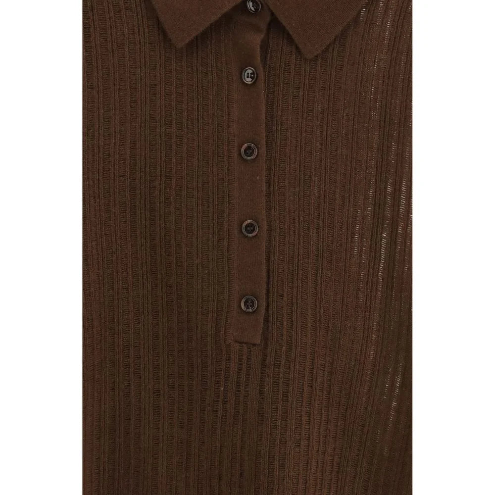 Allude Brown Cashmere Sweatshirt - L