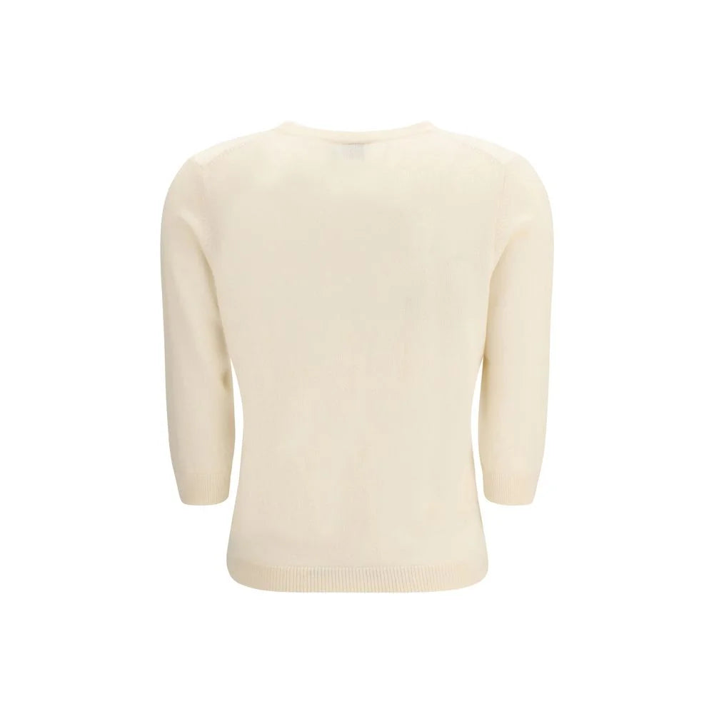 Allude Cream Cashmere Cashmere Sweater - XS