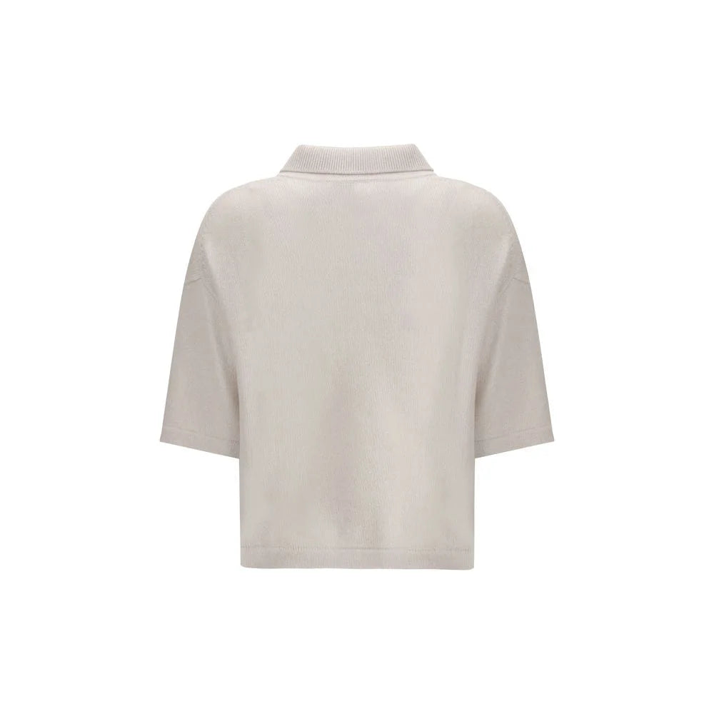 Allude Cream Cashmere Sweatshirt - M