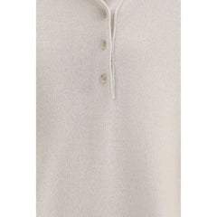 Allude Cream Cashmere Sweatshirt - M