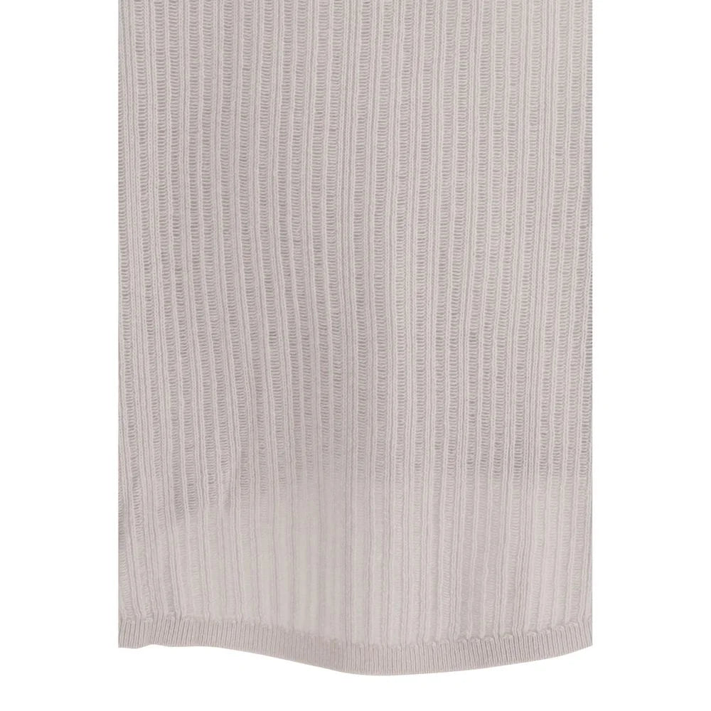 Allude White Cashmere Cashmere Sweater