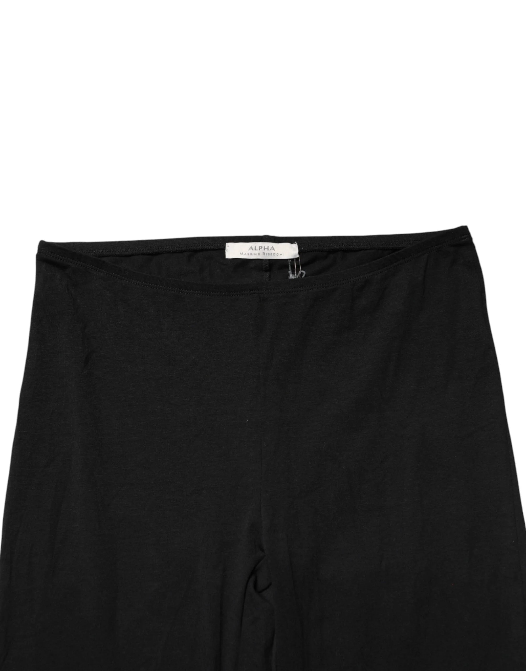 Alpha Massimo Rebecchi Black Skinny Mid Waist Leggings Cropped Trouser Pants - IT44 | L