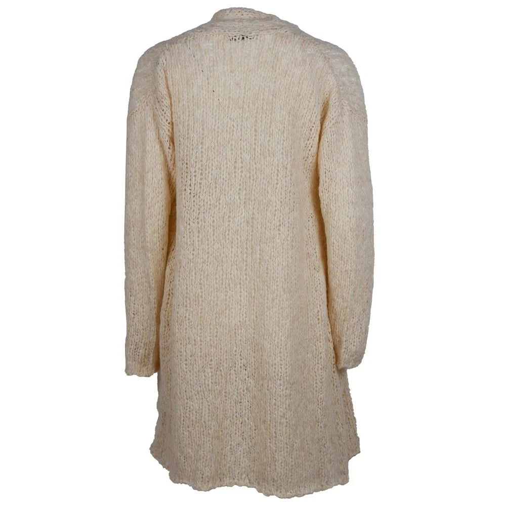 Alpha Studio Beige Alpaca Wool Women Dress - IT44|L - Dresses