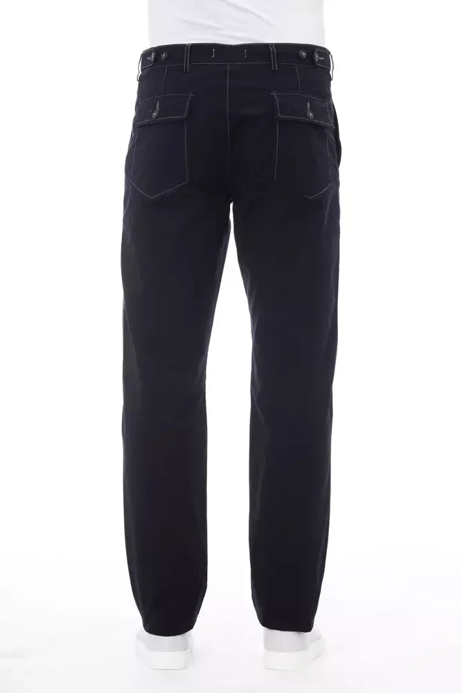Alpha Studio Blue Cotton Men Pant - Jeans