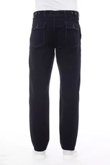 Alpha Studio Blue Cotton Men Pant - Jeans