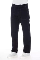 Alpha Studio Blue Cotton Men Pant - Jeans