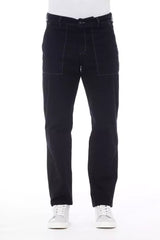 Alpha Studio Blue Cotton Men Pant - Jeans