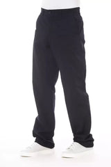 Alpha Studio Blue Cotton Men Pant - Trousers
