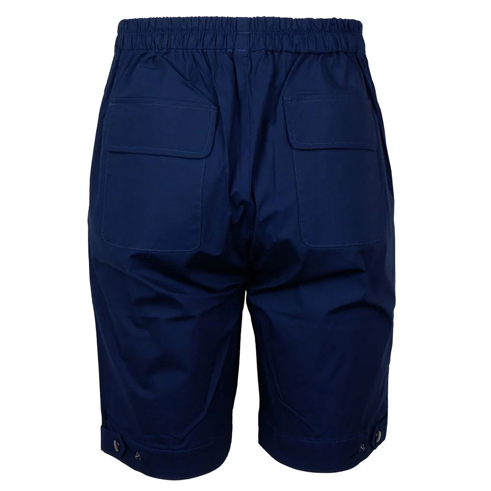 Alpha Studio Blue Cotton Short - Bermudas