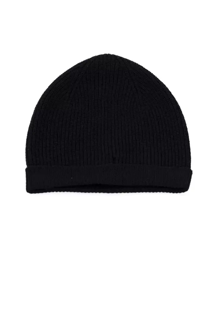 Alpha Studio Blue Merino Wool Men Hat - 46 cm - Beanies