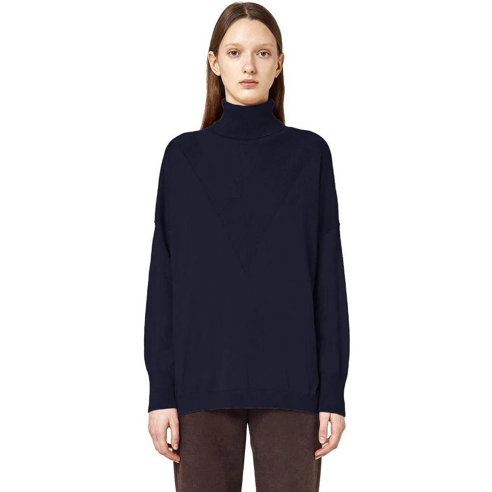 Alpha Studio Blue Silk Sweater - Sweaters
