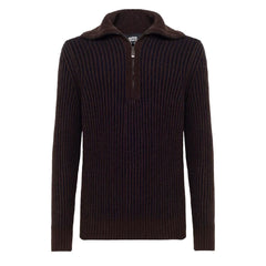 Alpha Studio Brown Wool Sweater