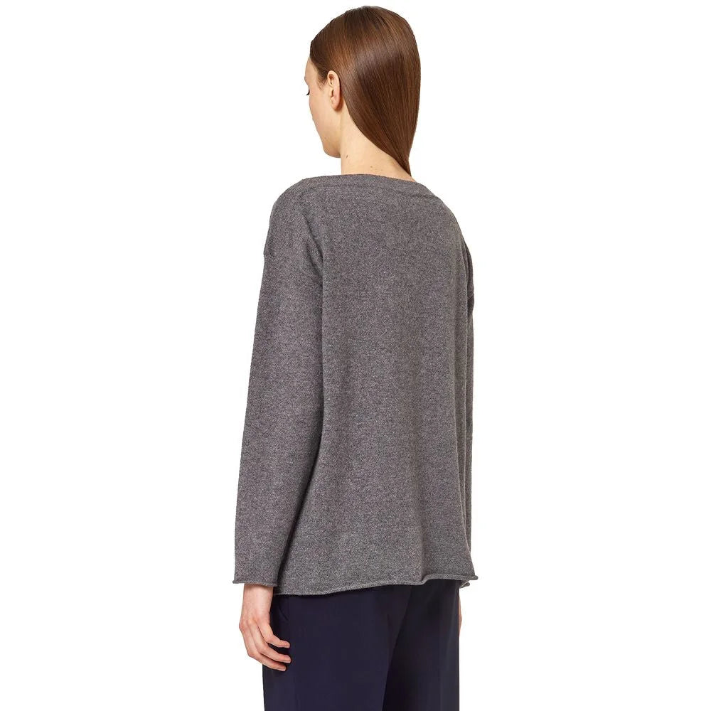 Alpha Studio Gray Cashmere Sweater - Sweaters