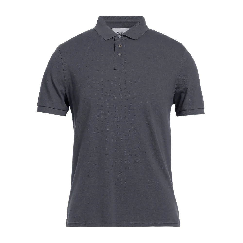 Alpha Studio Gray Cotton Polo Shirt - IT48 | M - Polos