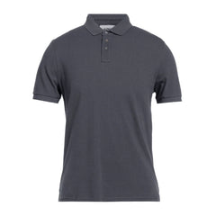 Alpha Studio Gray Cotton Polo Shirt - IT48 | M - Polos