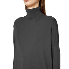 Alpha Studio Gray Silk Sweater - Sweaters
