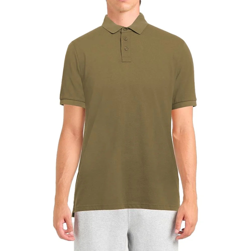 Alpha Studio Green Cotton Polo Shirt - Polos