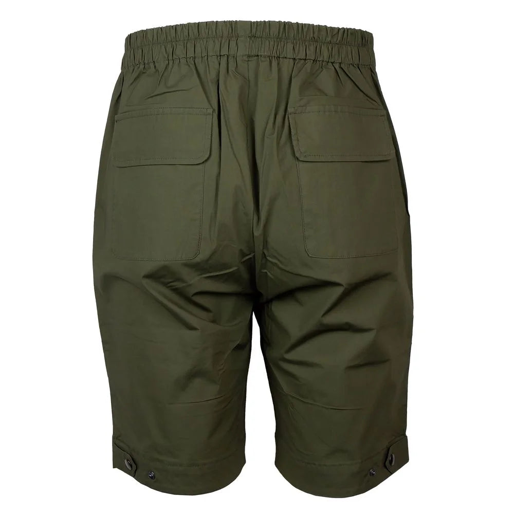 Alpha Studio Green Cotton Short - Bermudas