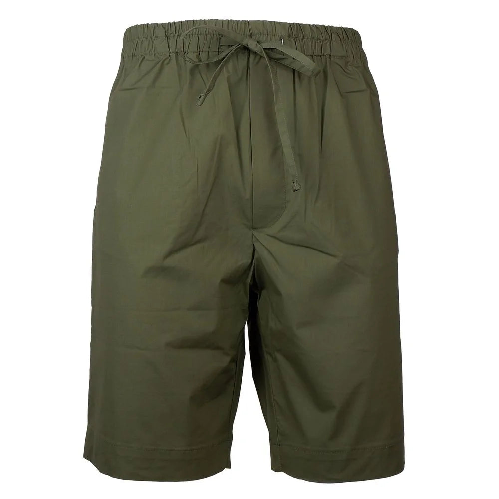 Alpha Studio Green Cotton Short - Bermudas
