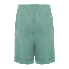 Alpha Studio Green Linen Short - IT52 | XL - Bermudas