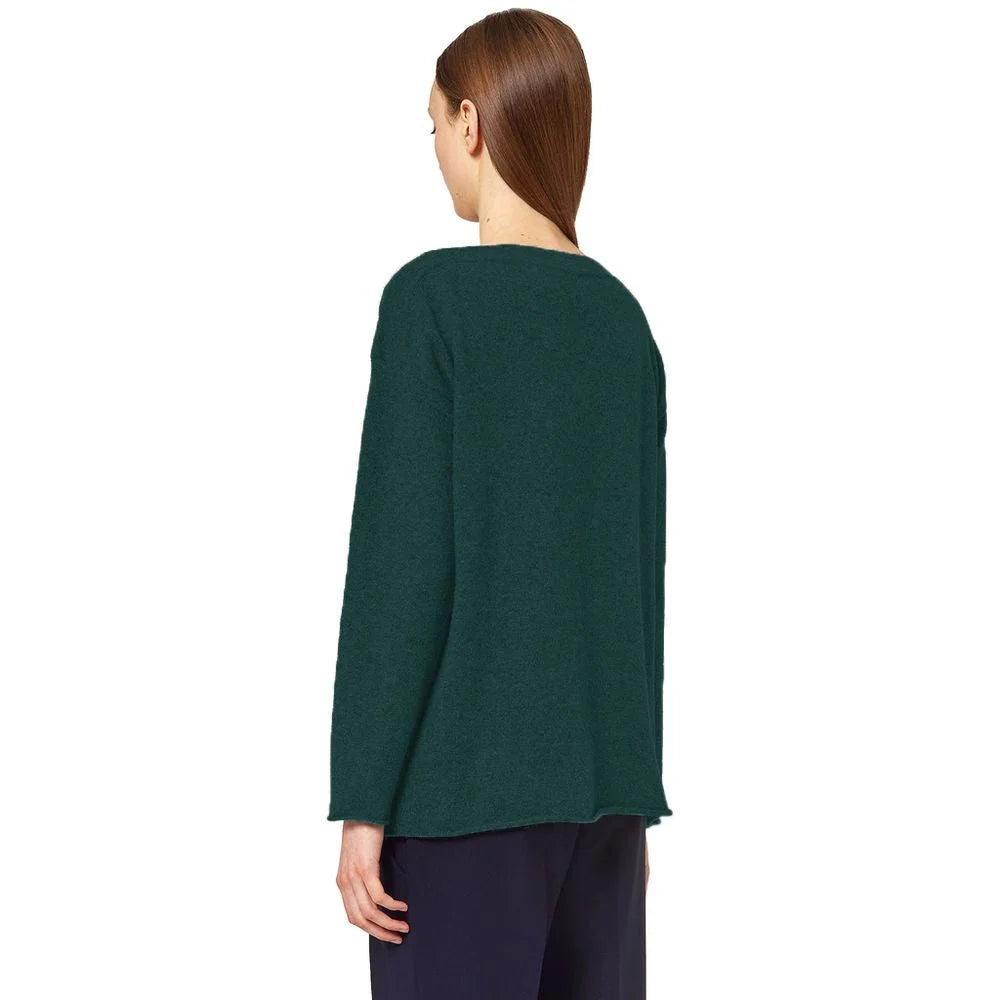 Alpha Studio Green Silk Sweater - Sweaters