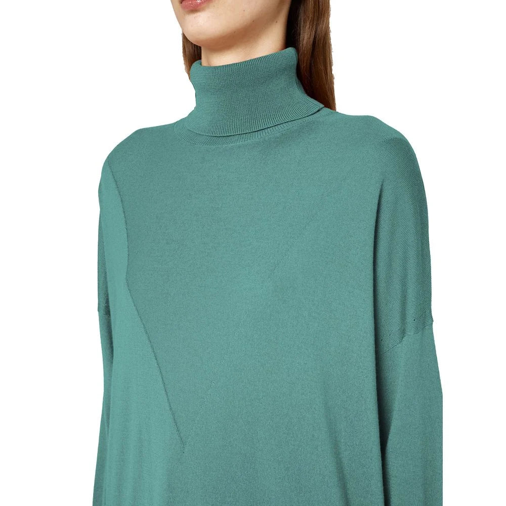 Alpha Studio Green Silk Sweater - Sweaters
